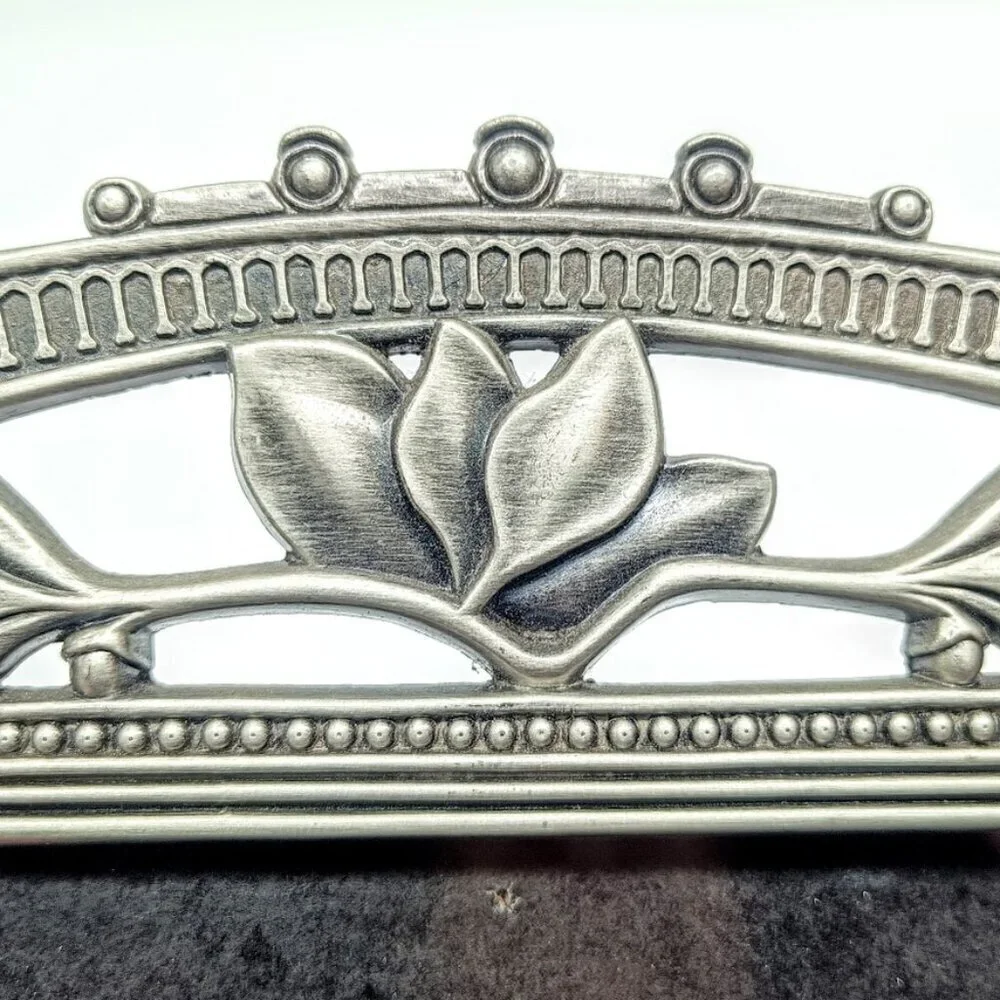 Vintage Weston Gallery Antique Floral Pewter Picture Frame